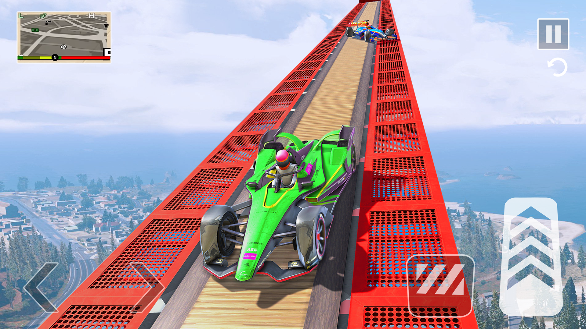 اسکرین شات 7 برنامه Formula Car Stunt - Car Games