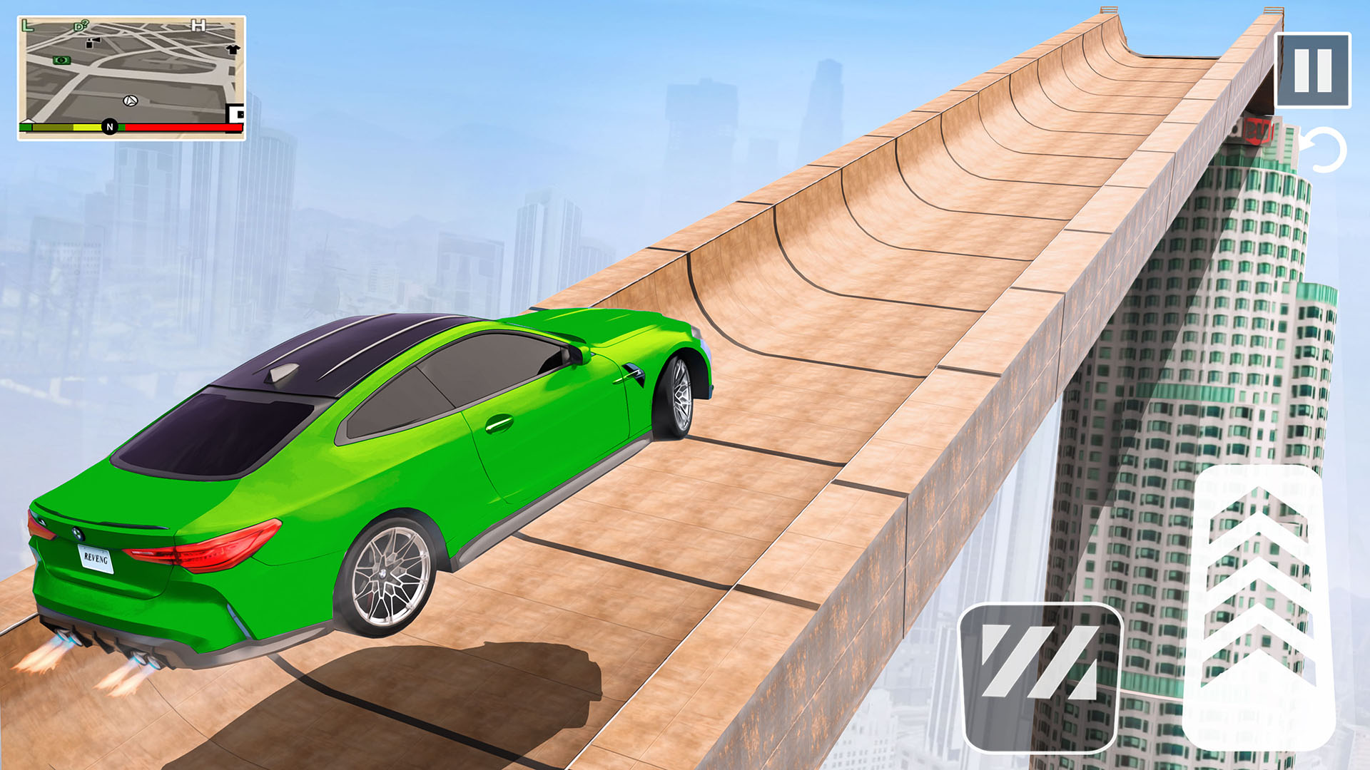 اسکرین شات 4 برنامه Car Stunt Racing - Car Games