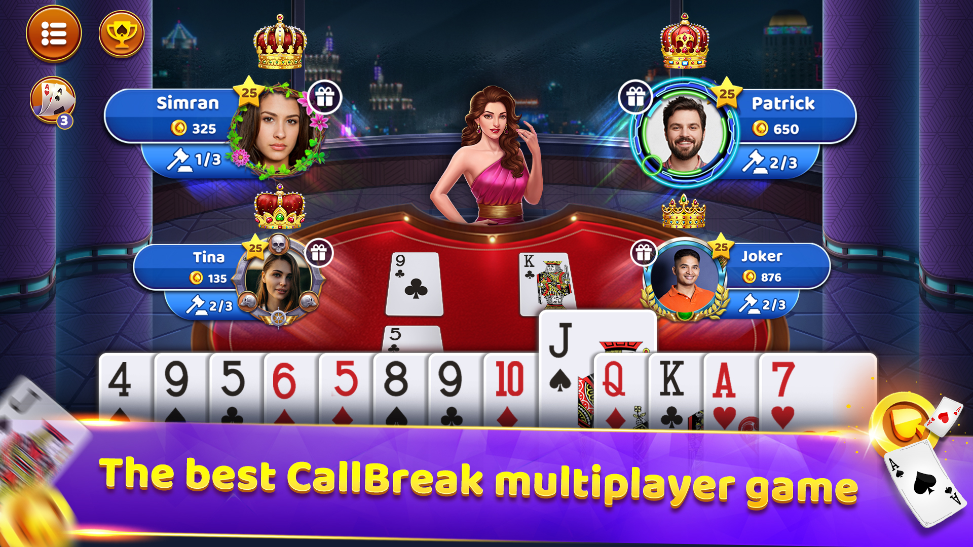 اسکرین شات 1 بازی Callbreak King™ - Spade Game
