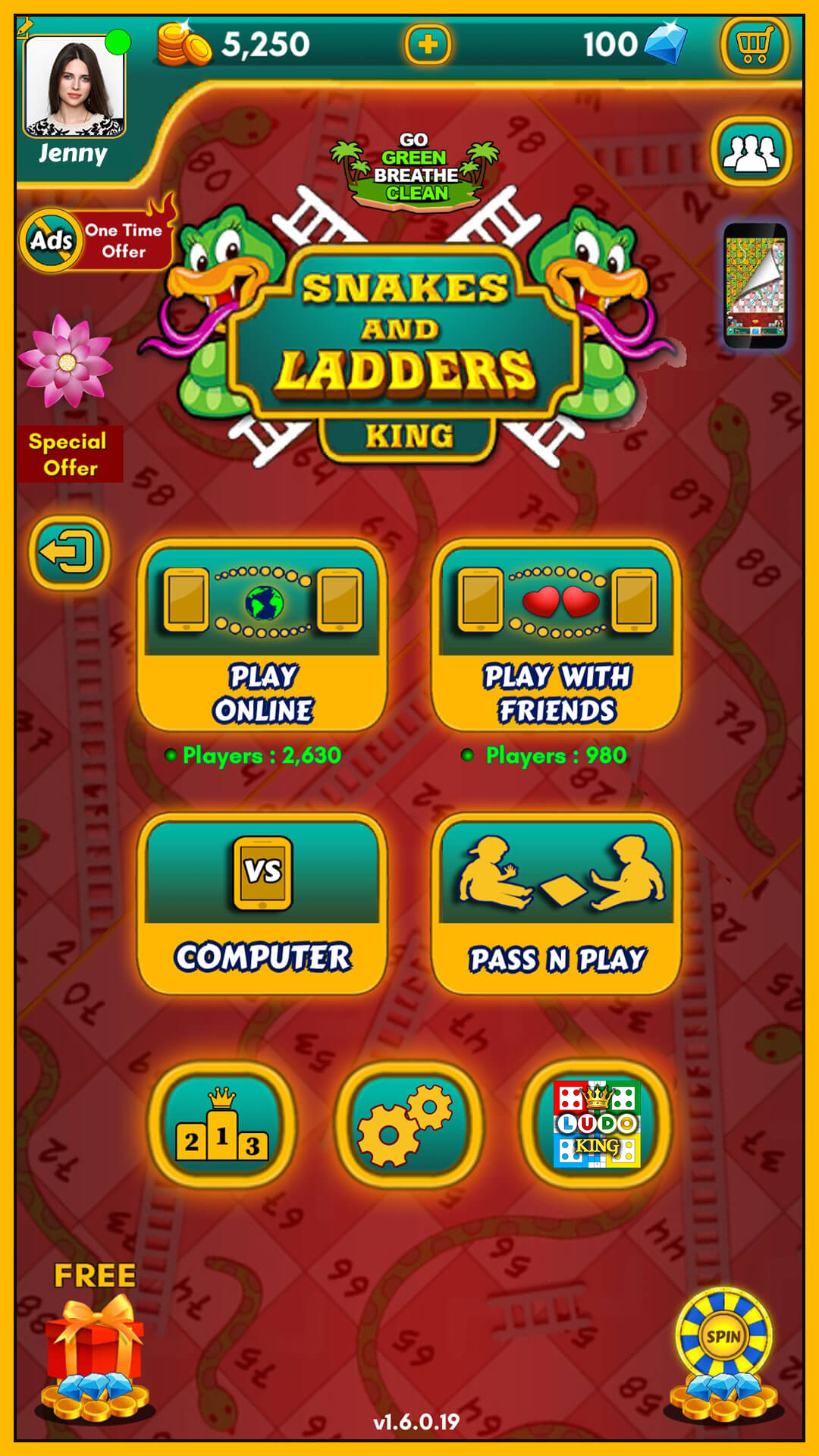 اسکرین شات 8 بازی Snakes and Ladders King