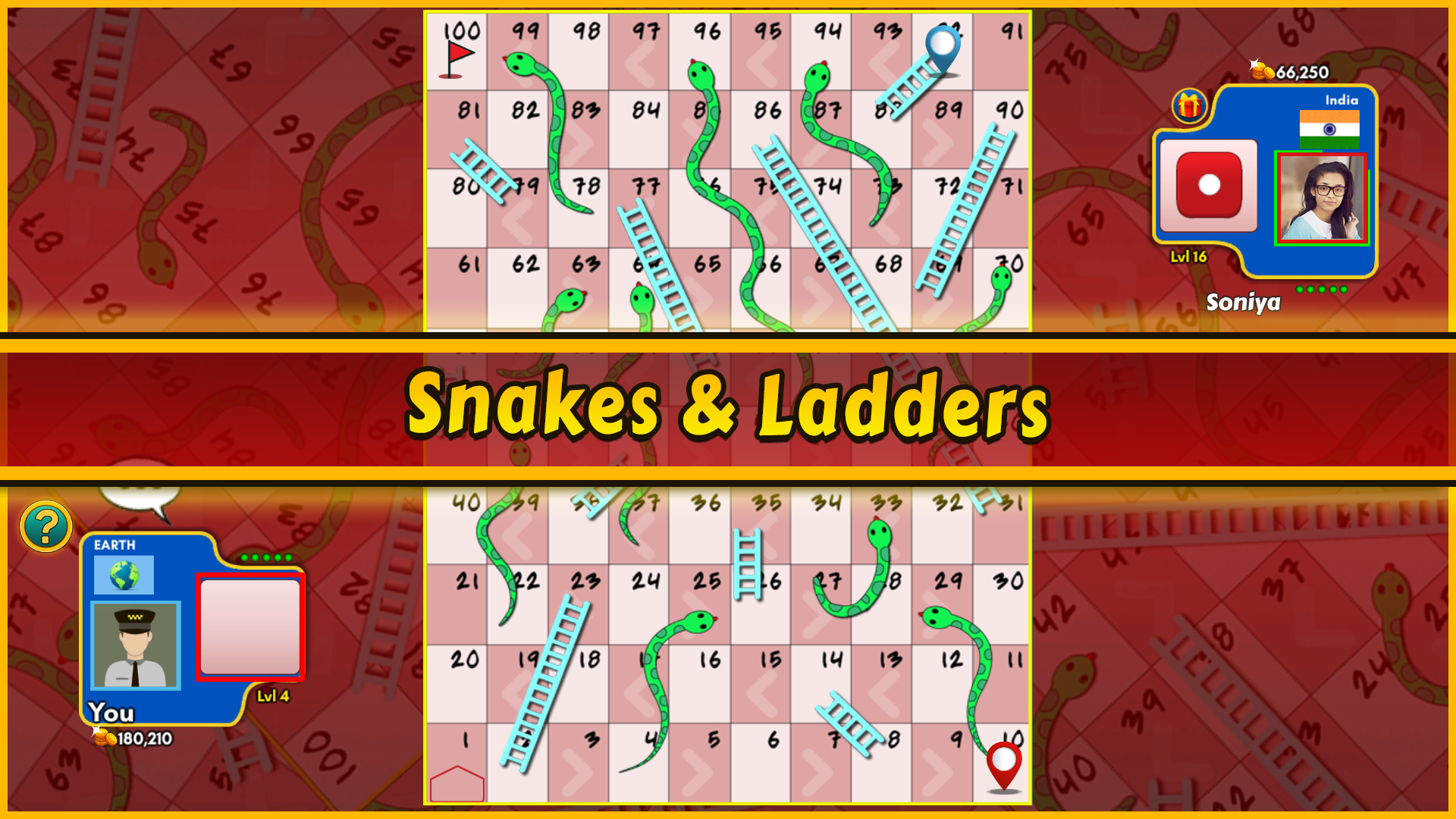 اسکرین شات 3 بازی Snakes and Ladders King