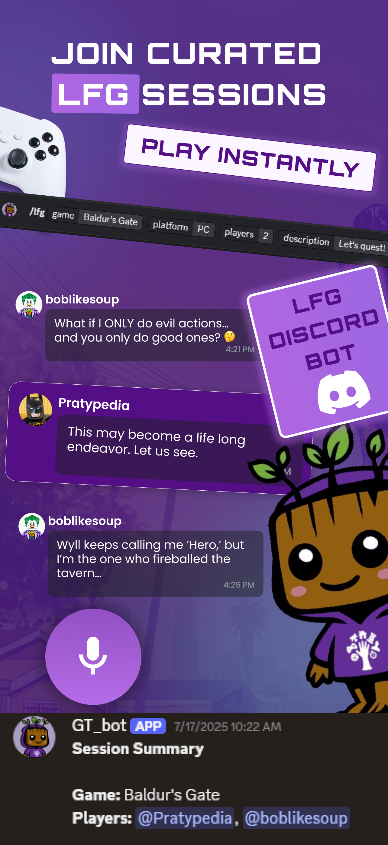 اسکرین شات 3 برنامه GameTree: LFG & Gamer Friends