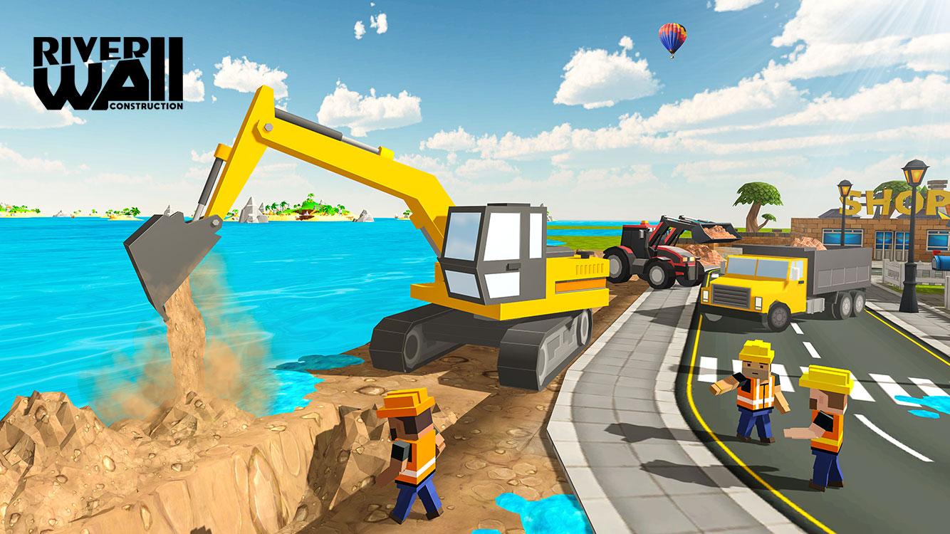 اسکرین شات 1 بازی River Border Wall Construction