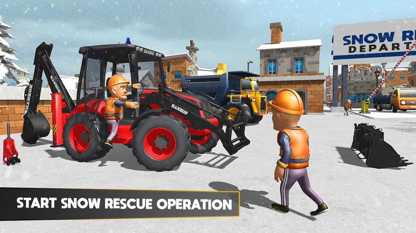 اسکرین شات 1 بازی 3D tractor Excavator Snow Plow
