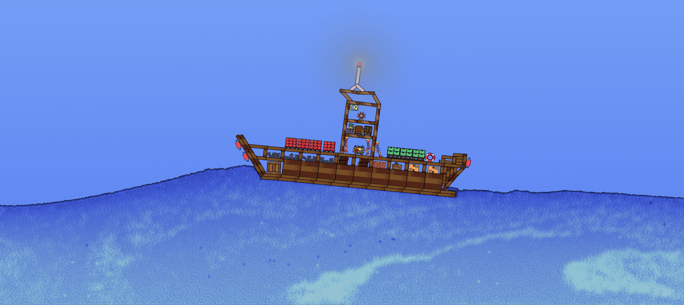 اسکرین شات 1 بازی WaterBox: Ship&Physics Sandbox