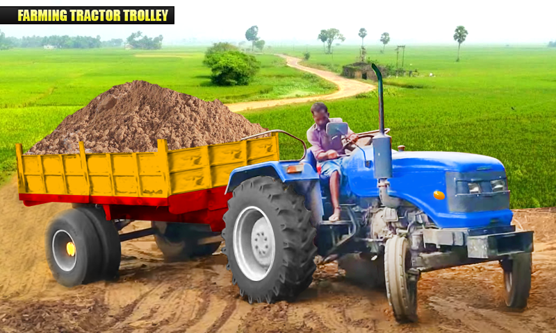 اسکرین شات 5 بازی Indian Tractor Trolley Sim Gam