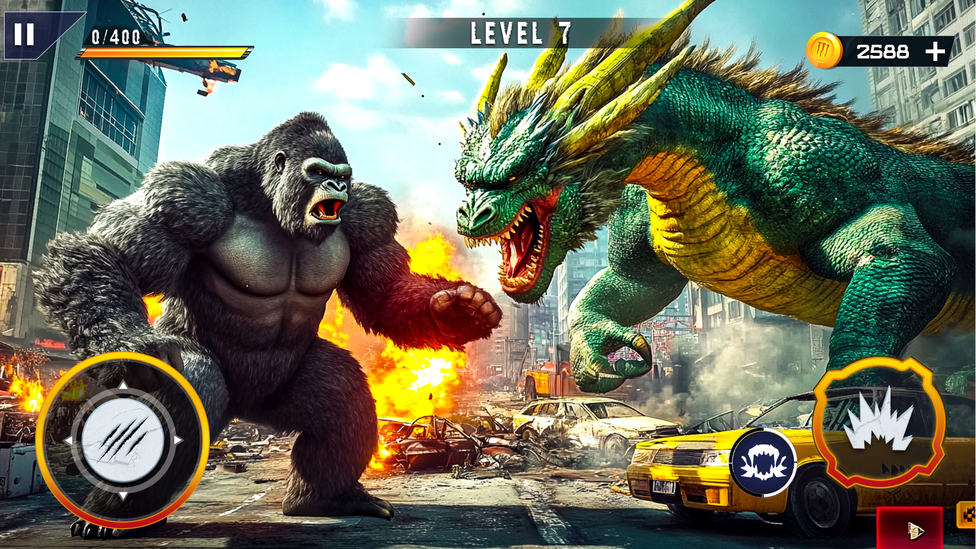 اسکرین شات 1 برنامه Monster Dinosaur Rampage Game