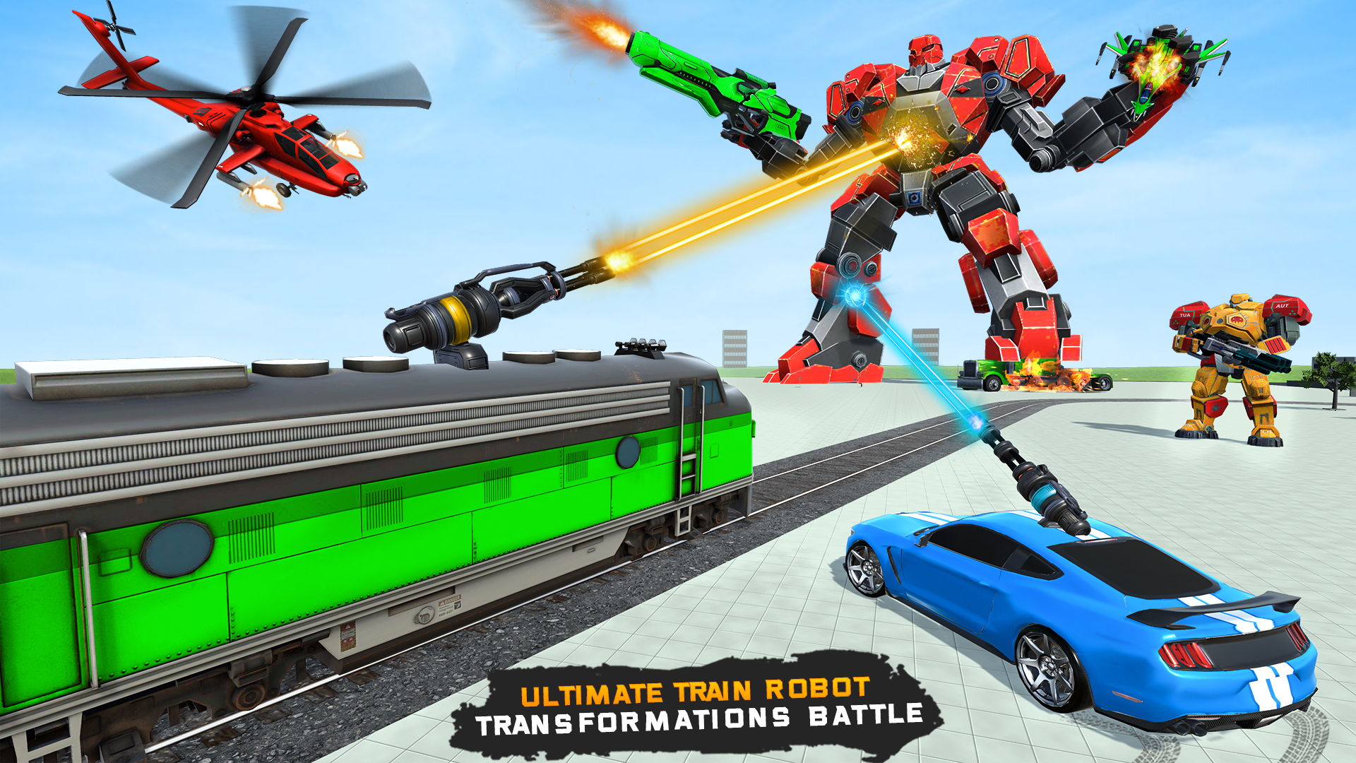 اسکرین شات 1 بازی Train Robot - Mech War Game