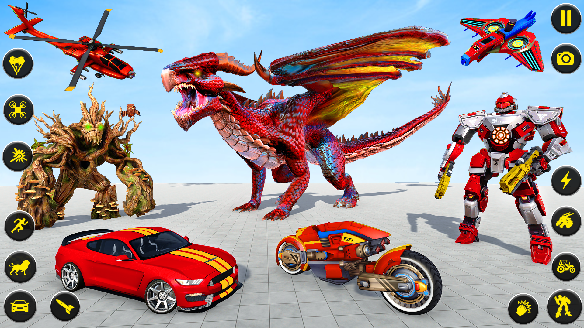 اسکرین شات 2 بازی Dragon Robot Tree Robot Game