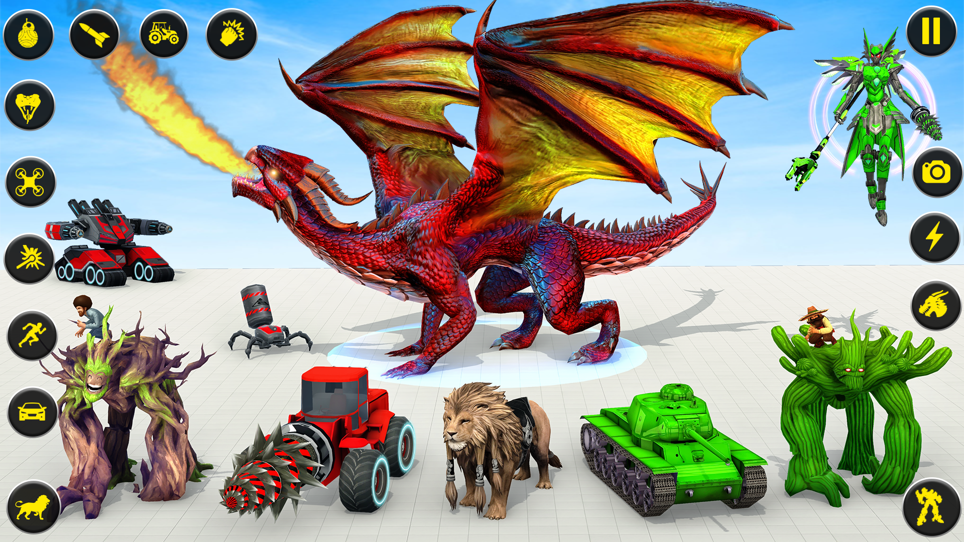 اسکرین شات 1 بازی Dragon Robot Tree Robot Game