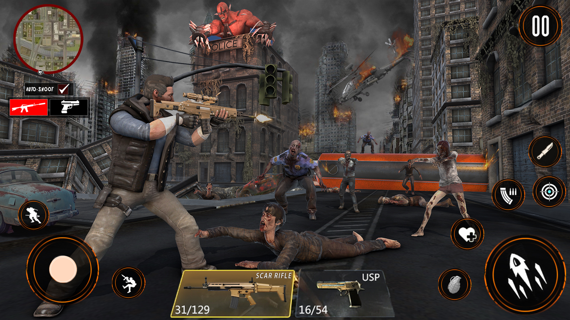 اسکرین شات 2 بازی Zombie War 3D: Zombie Games