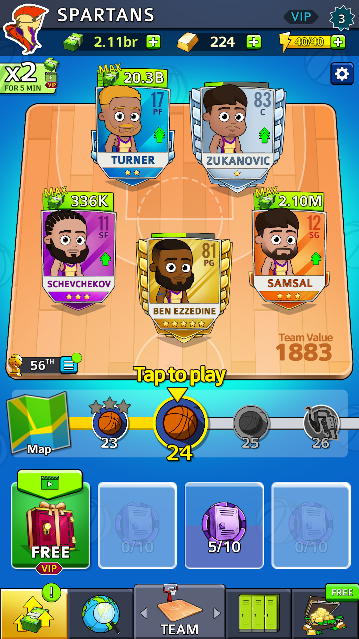 اسکرین شات 3 بازی Idle Five Basketball tycoon