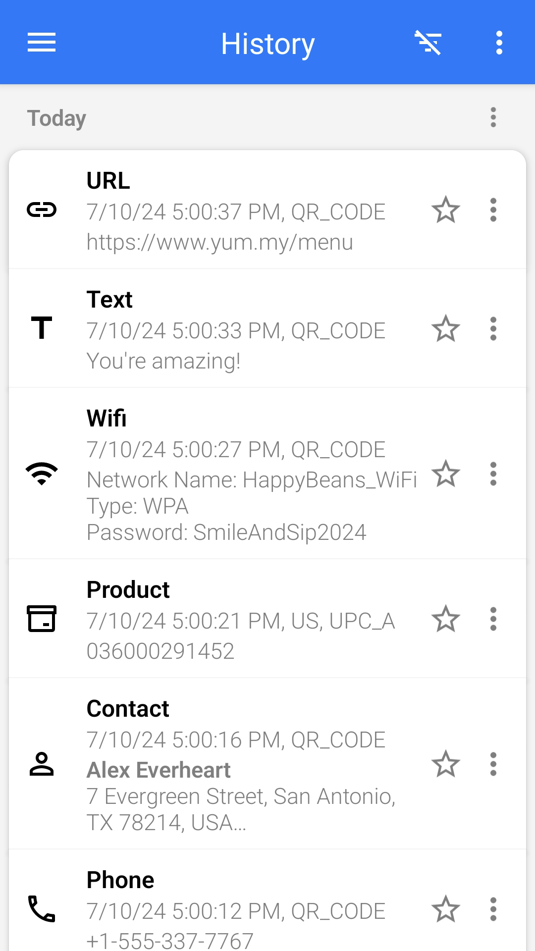 اسکرین شات 6 برنامه QR Code Scanner