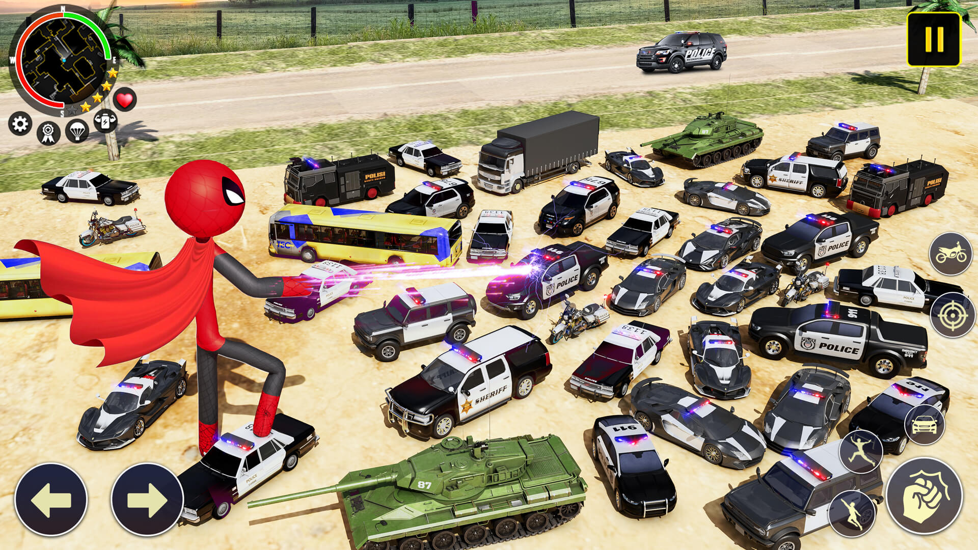 اسکرین شات 2 بازی Merge Rope Hero : Vice Town