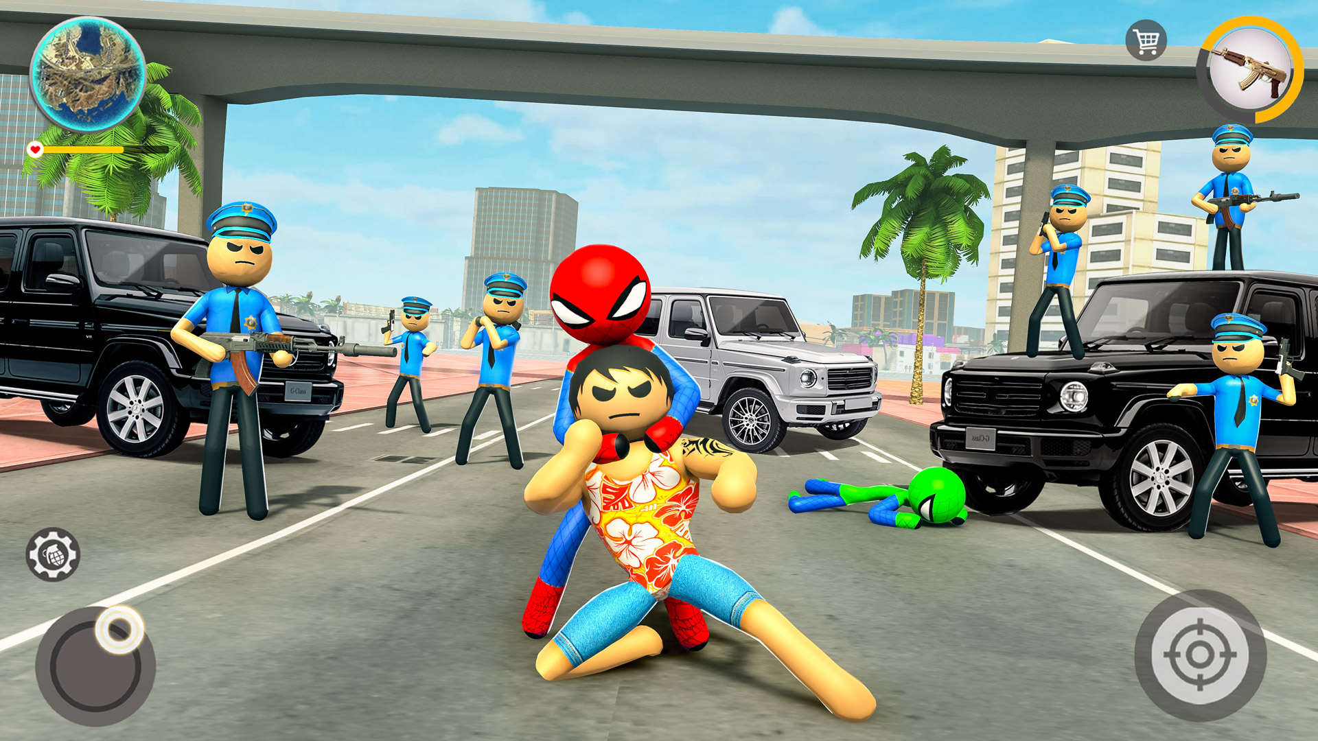 اسکرین شات 3 بازی Merge Rope Hero : Vice Town