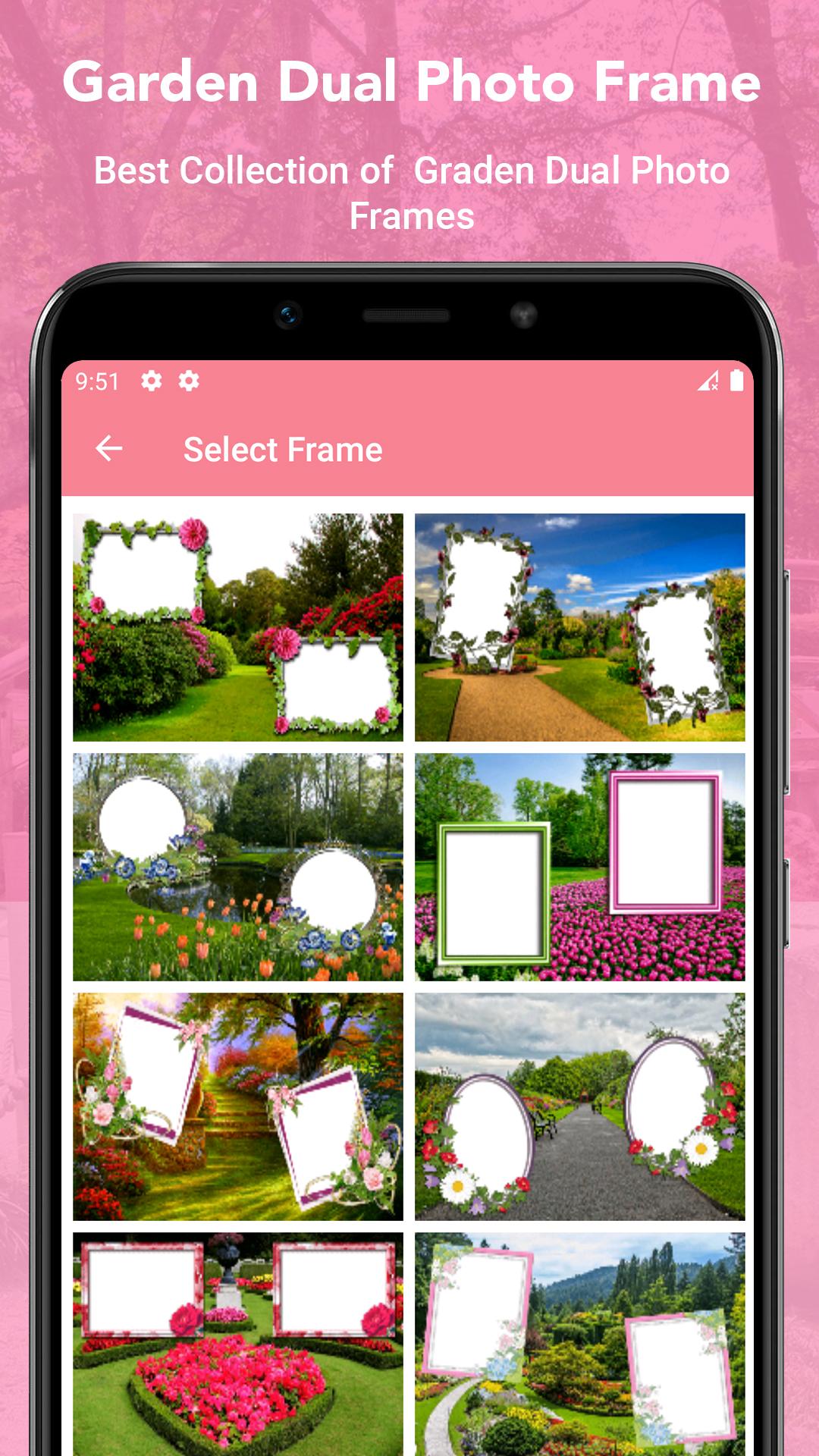 اسکرین شات 2 برنامه Garden Dual Photo Frames