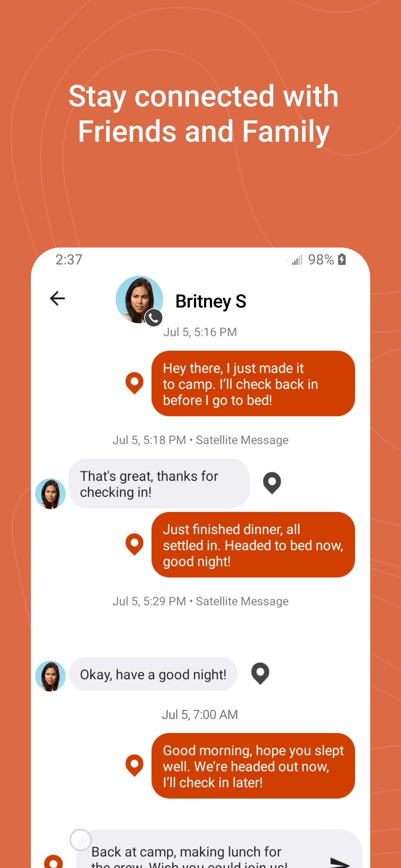 اسکرین شات 1 برنامه Garmin Messenger™