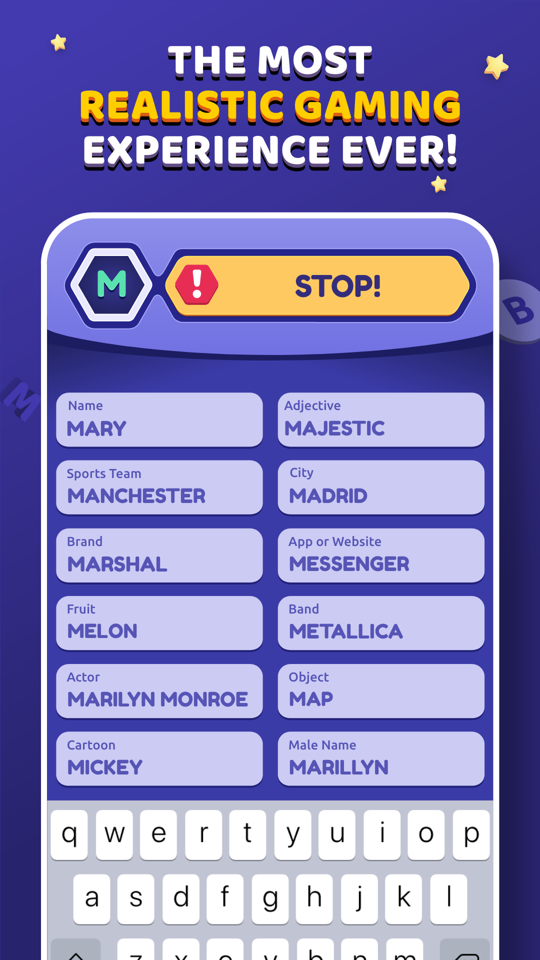 اسکرین شات 6 بازی StopotS - The Categories Game