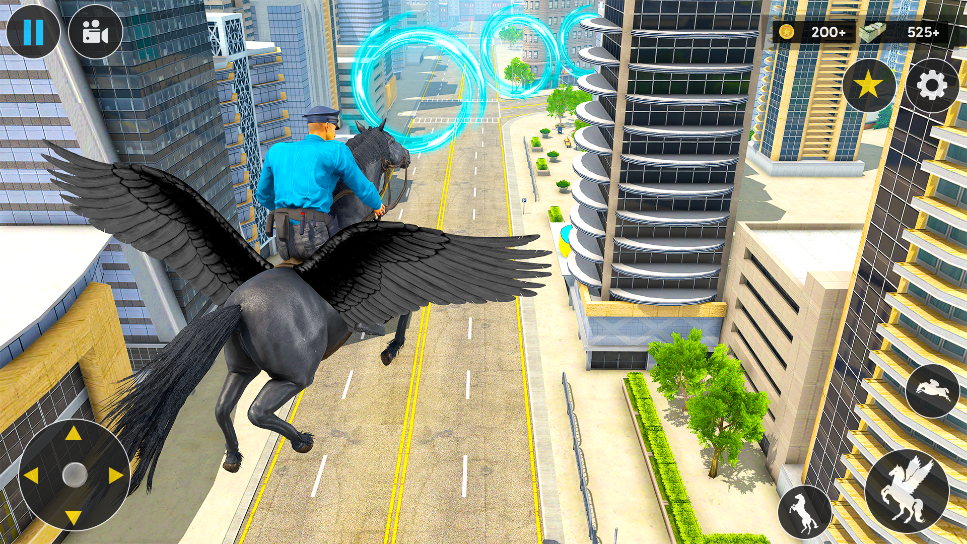 اسکرین شات 1 برنامه Wild Flying Horse Simulator