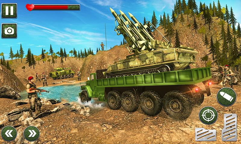 اسکرین شات 2 برنامه Army Truck Sim - Truck Games