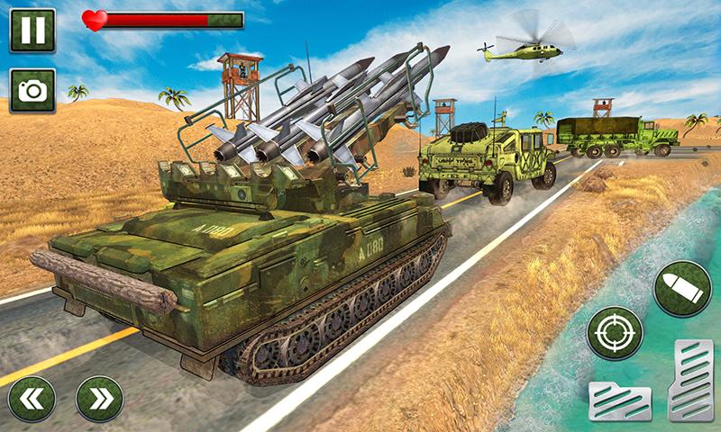 اسکرین شات 4 برنامه Army Truck Sim - Truck Games