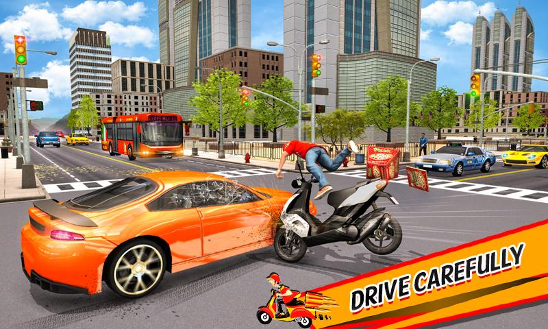اسکرین شات 2 برنامه Pizza Delivery Boy Bike Games