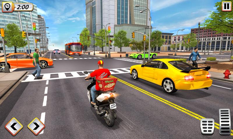 اسکرین شات 1 برنامه Pizza Delivery Boy Bike Games