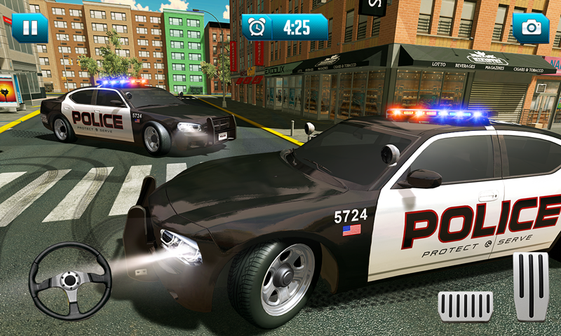 اسکرین شات 4 برنامه Police Chase Cop Car Games