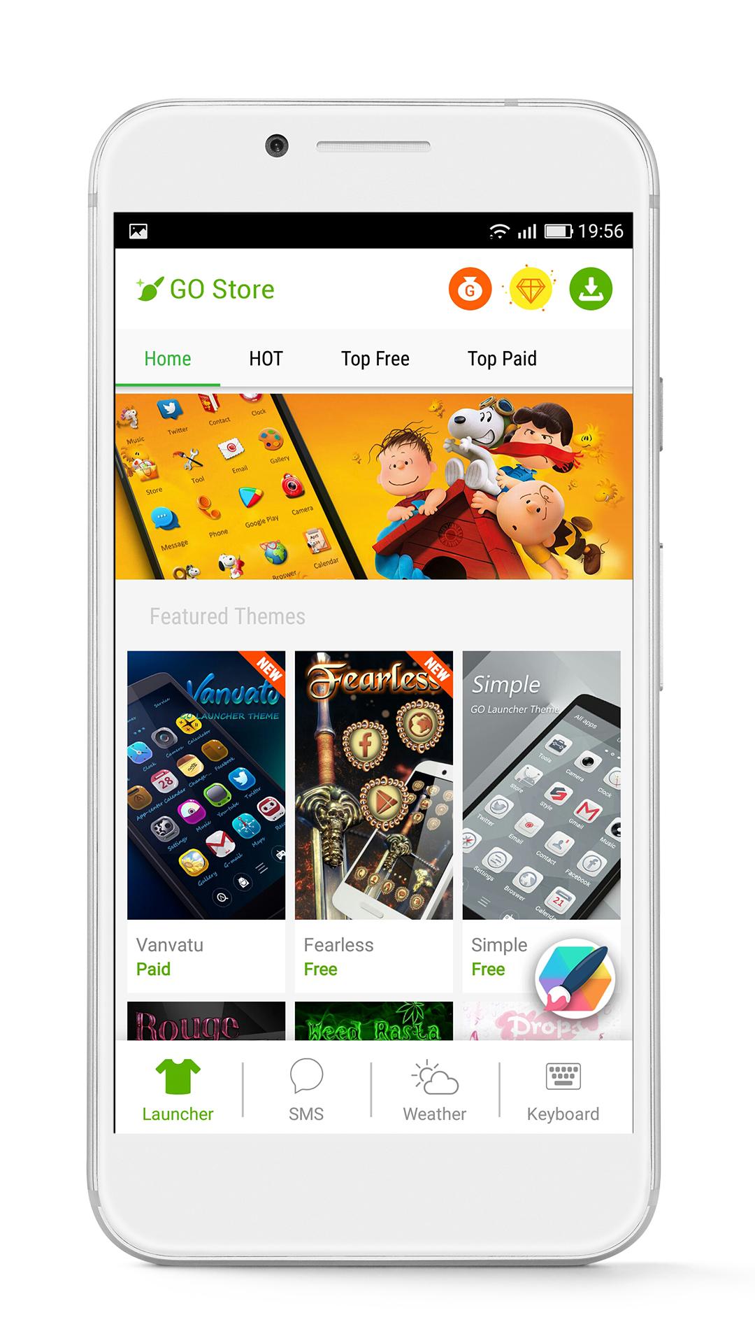 اسکرین شات 6 برنامه GO Launcher -Themes&Wallpapers