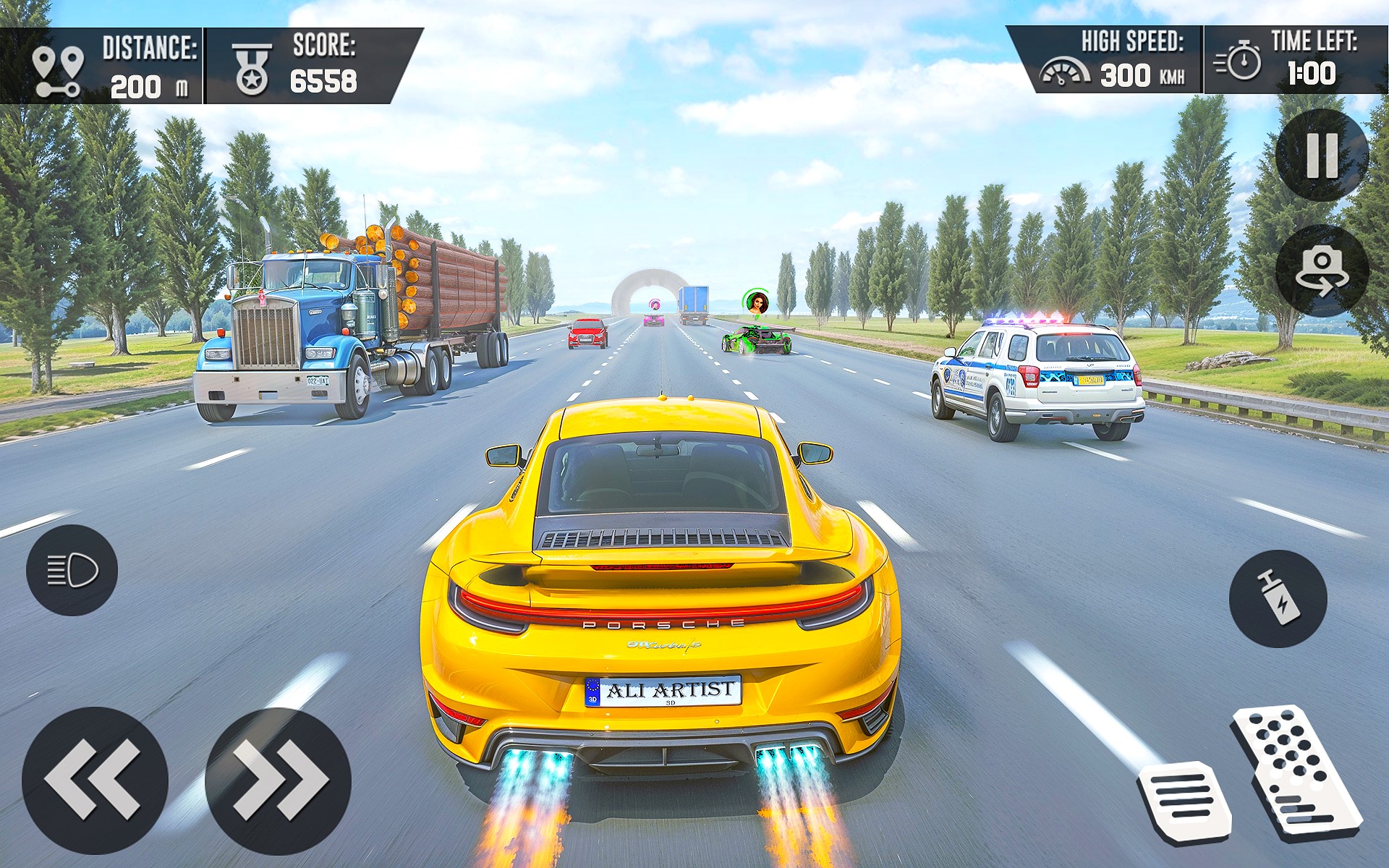 اسکرین شات 1 برنامه Racing in Highway Car 3D Games