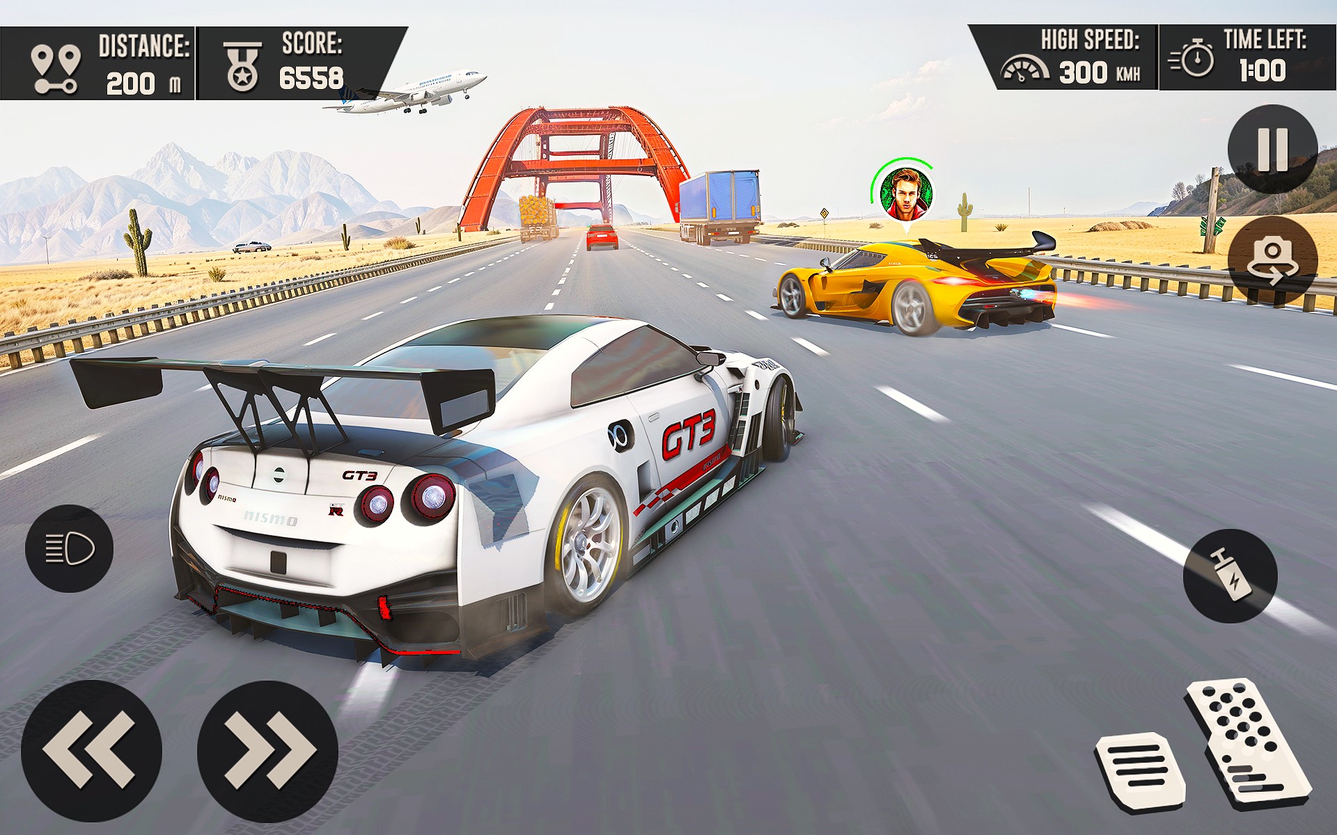 اسکرین شات 2 برنامه Racing in Highway Car 3D Games