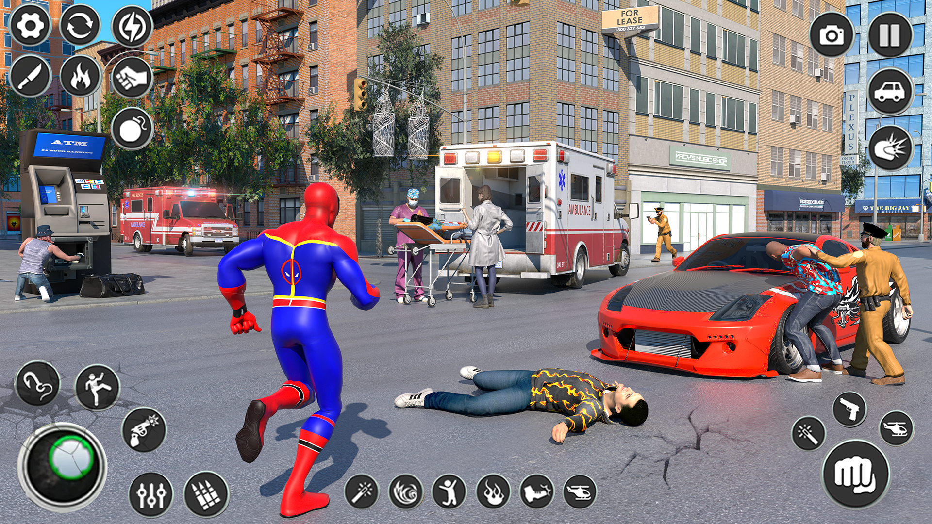 اسکرین شات 4 بازی Spider Robot Hero City Battle