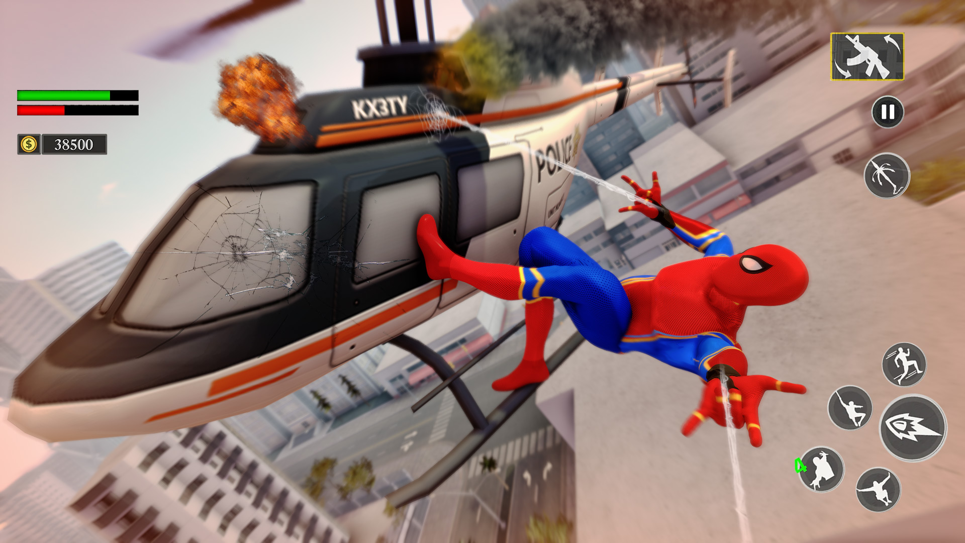اسکرین شات 3 بازی Spider Game: Spider Rope Hero