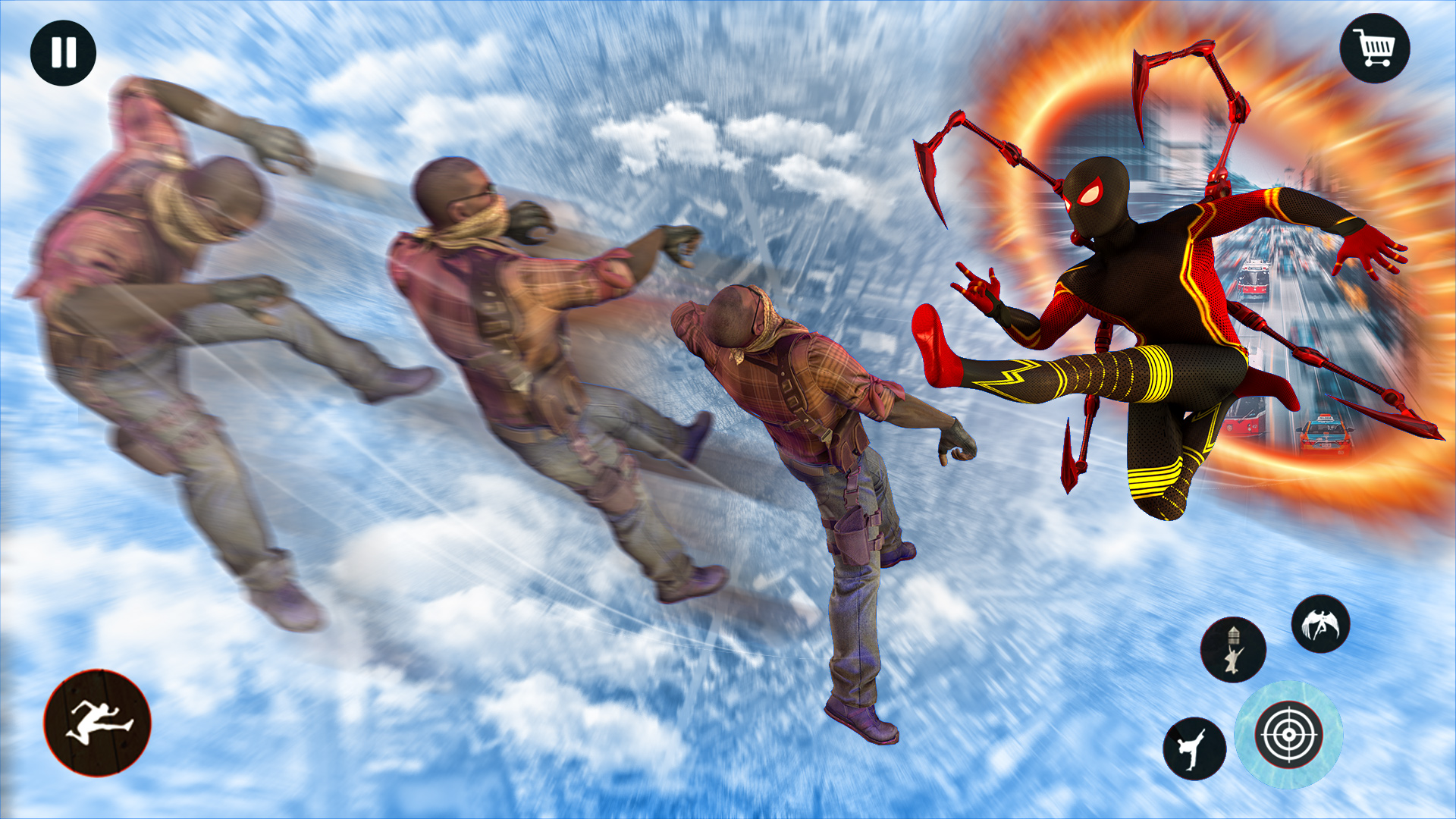 اسکرین شات 3 برنامه Spider Rope Hero: Black Spider