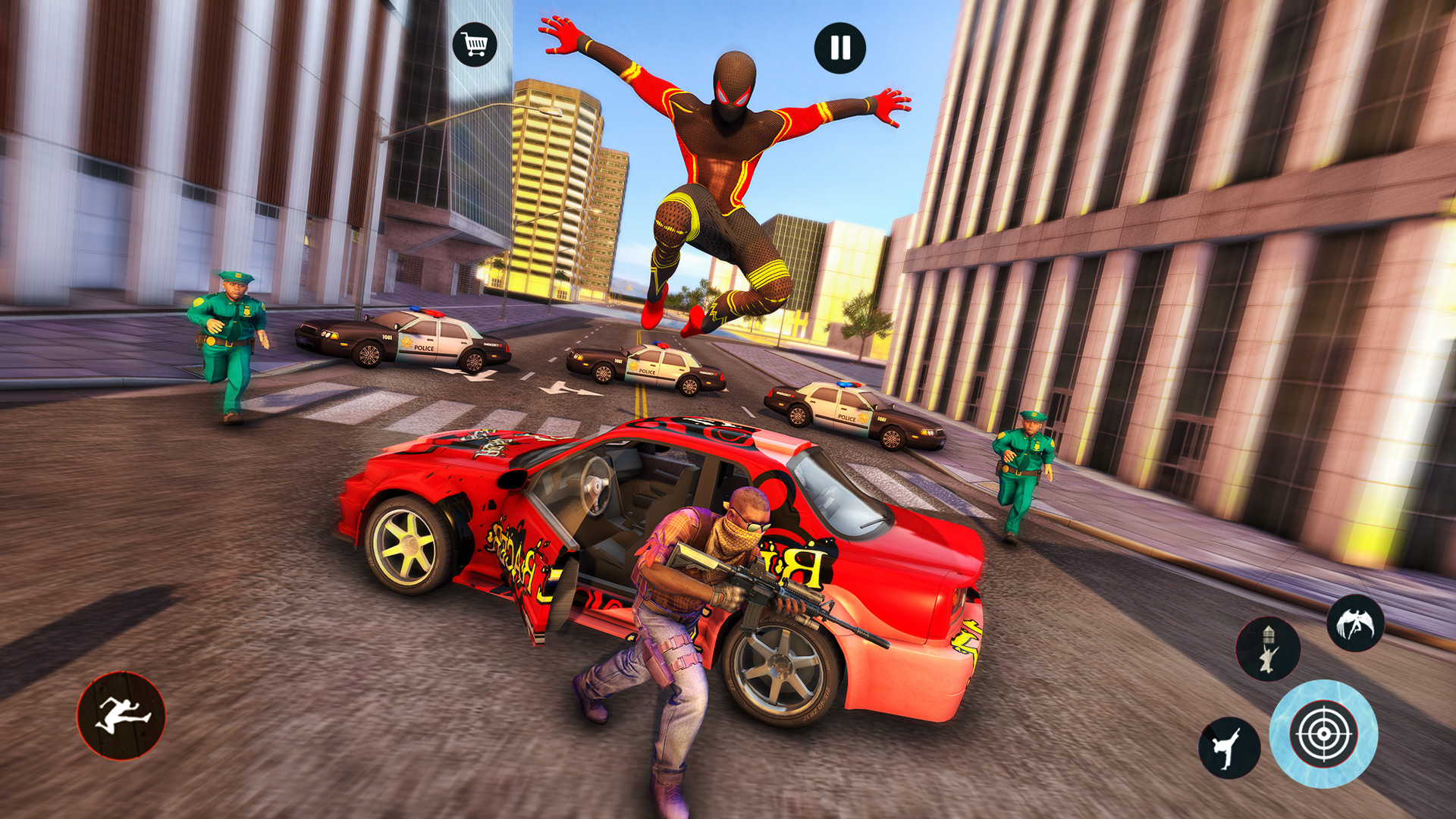 اسکرین شات 4 برنامه Spider Rope Hero: Black Spider