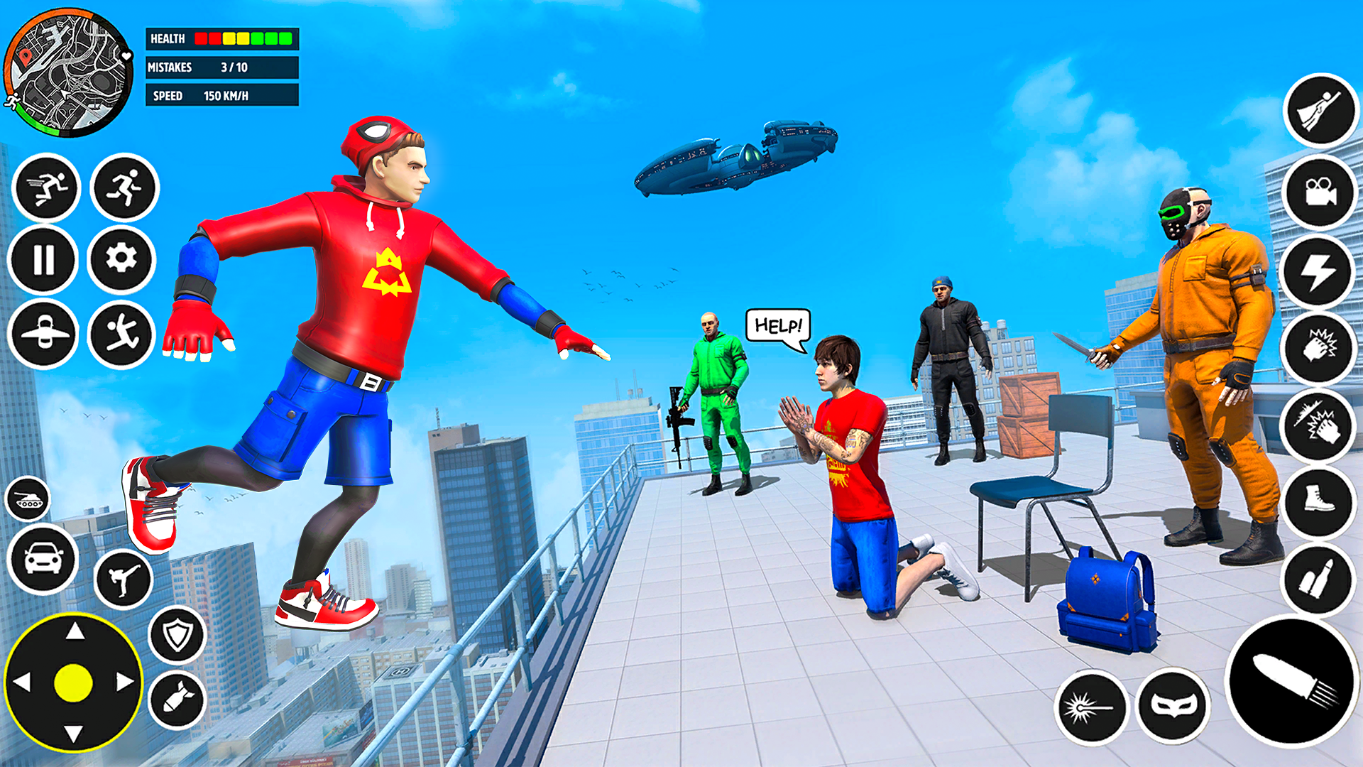اسکرین شات 4 برنامه Flying Robot Hero Rescue Game