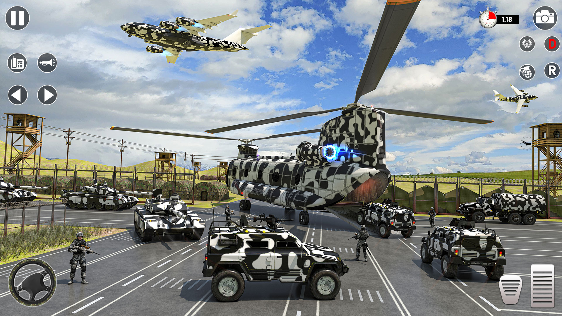اسکرین شات 2 بازی Army Passenger Jeep Driving 3D