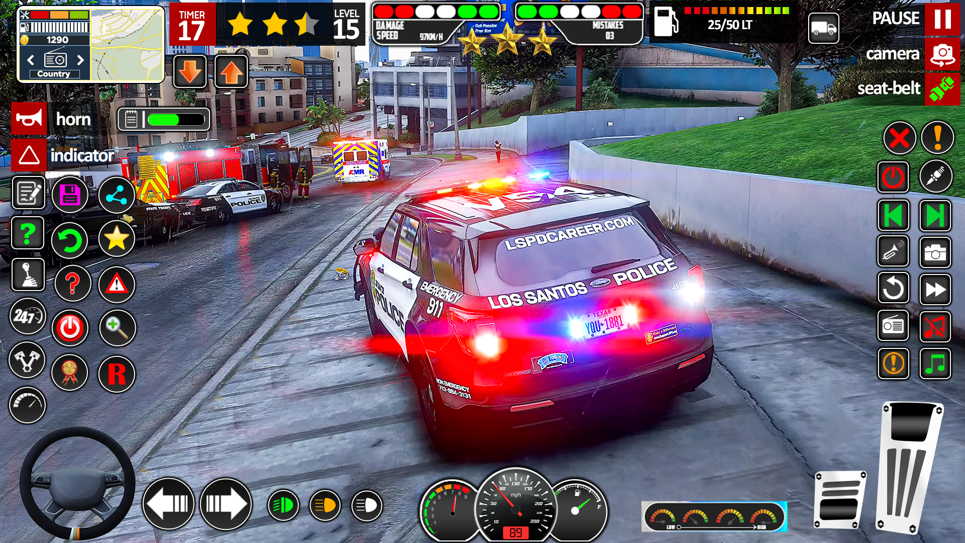 اسکرین شات 1 بازی City Police Cop Car Chase Game