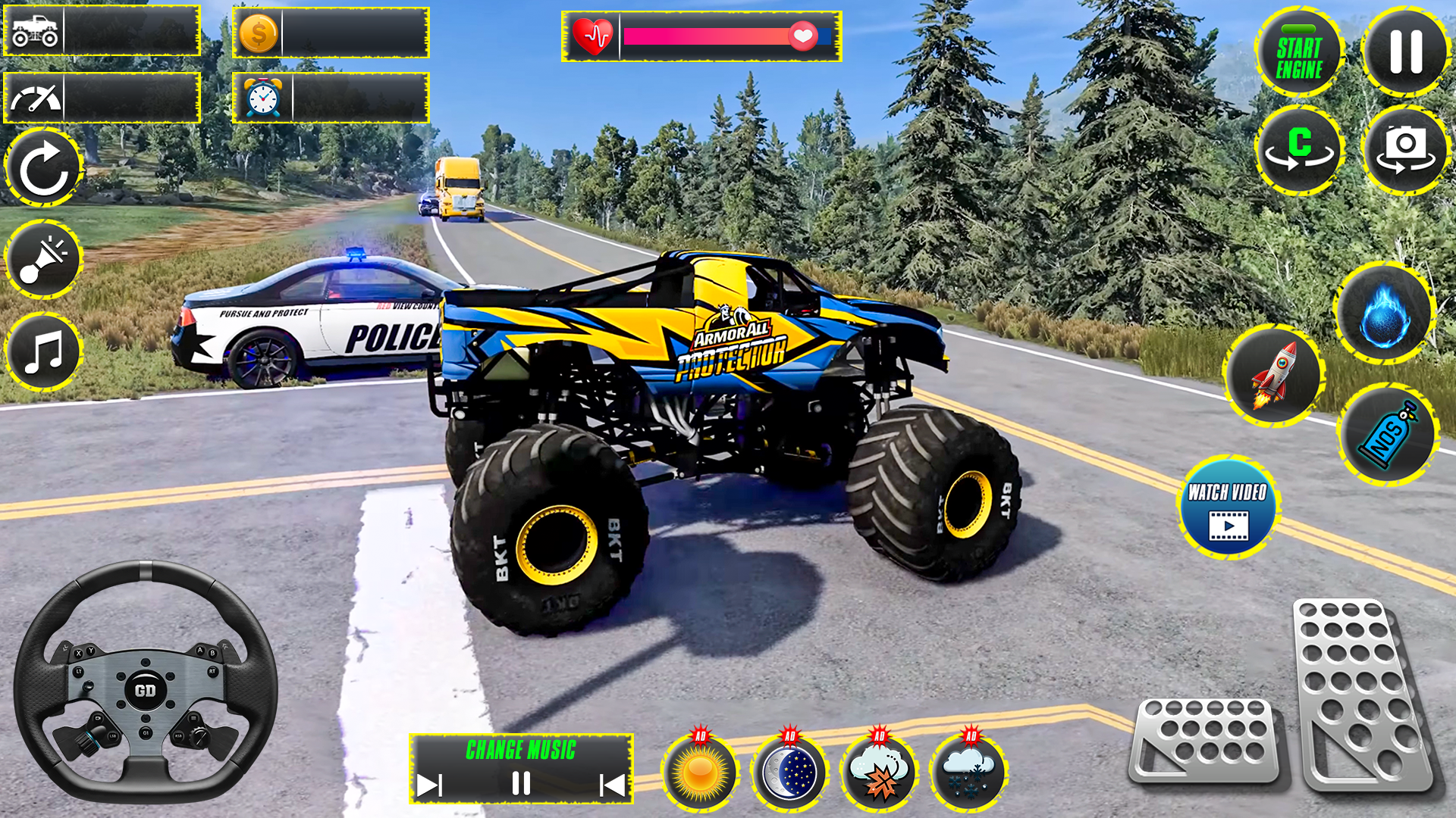 اسکرین شات 6 بازی Monster Truck Stunts Racing 3D