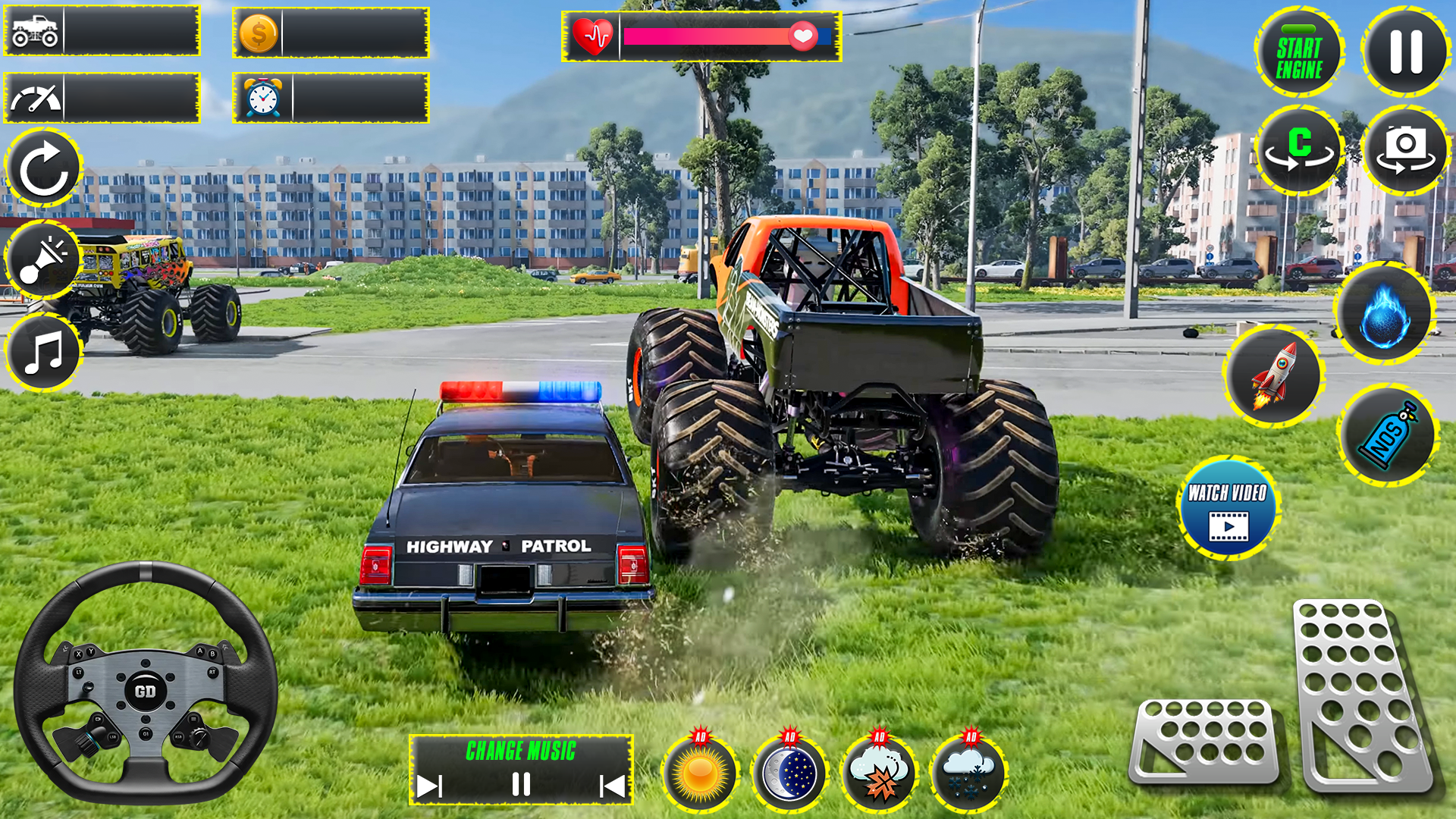 اسکرین شات 3 بازی Monster Truck Stunts Racing 3D