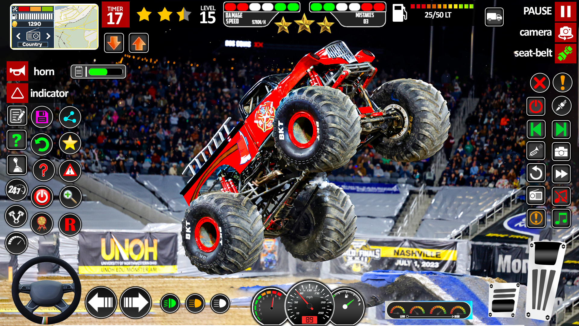 اسکرین شات 5 بازی Monster Truck Stunts Racing 3D