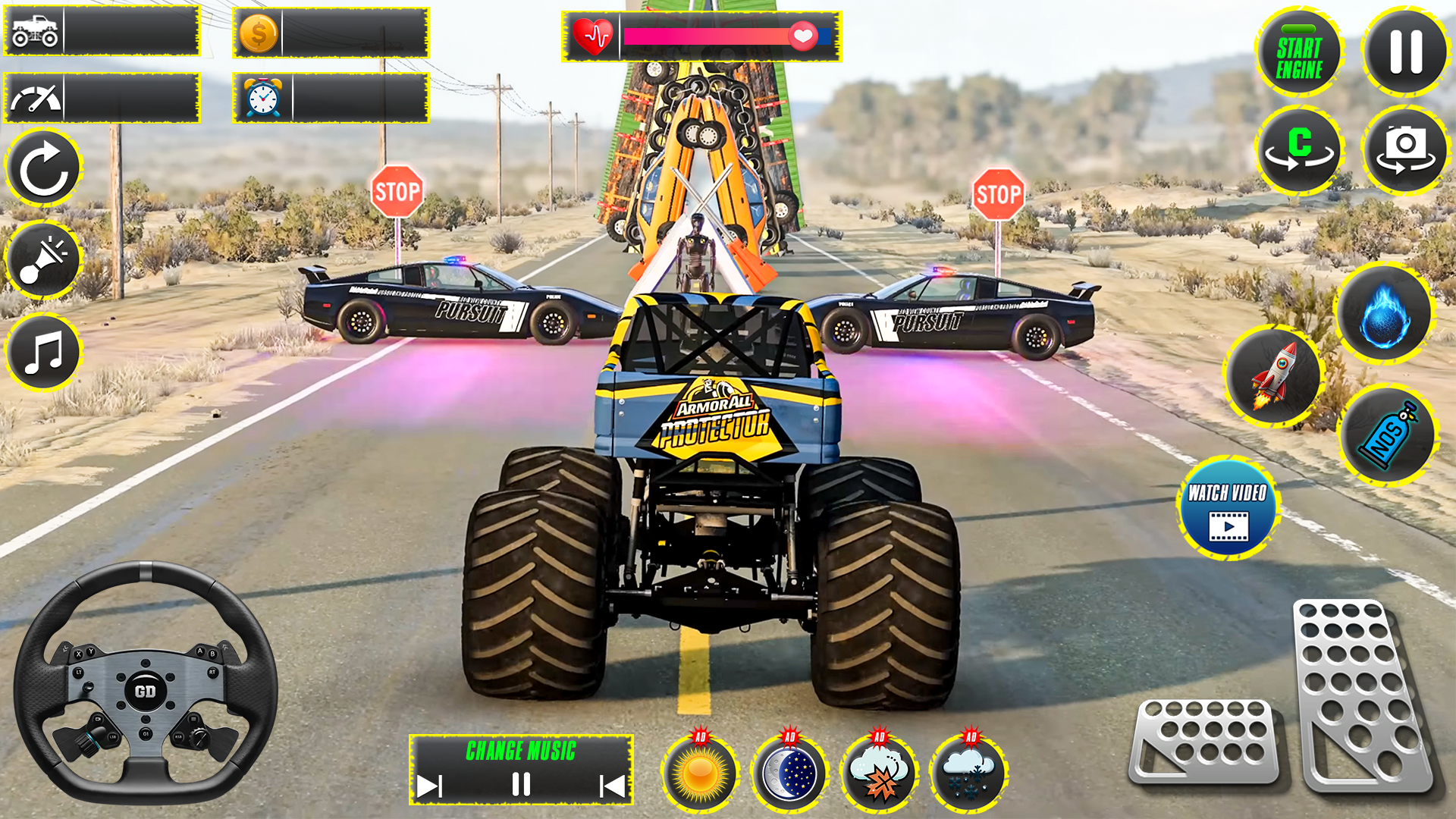 اسکرین شات 7 بازی Monster Truck Stunts Racing 3D