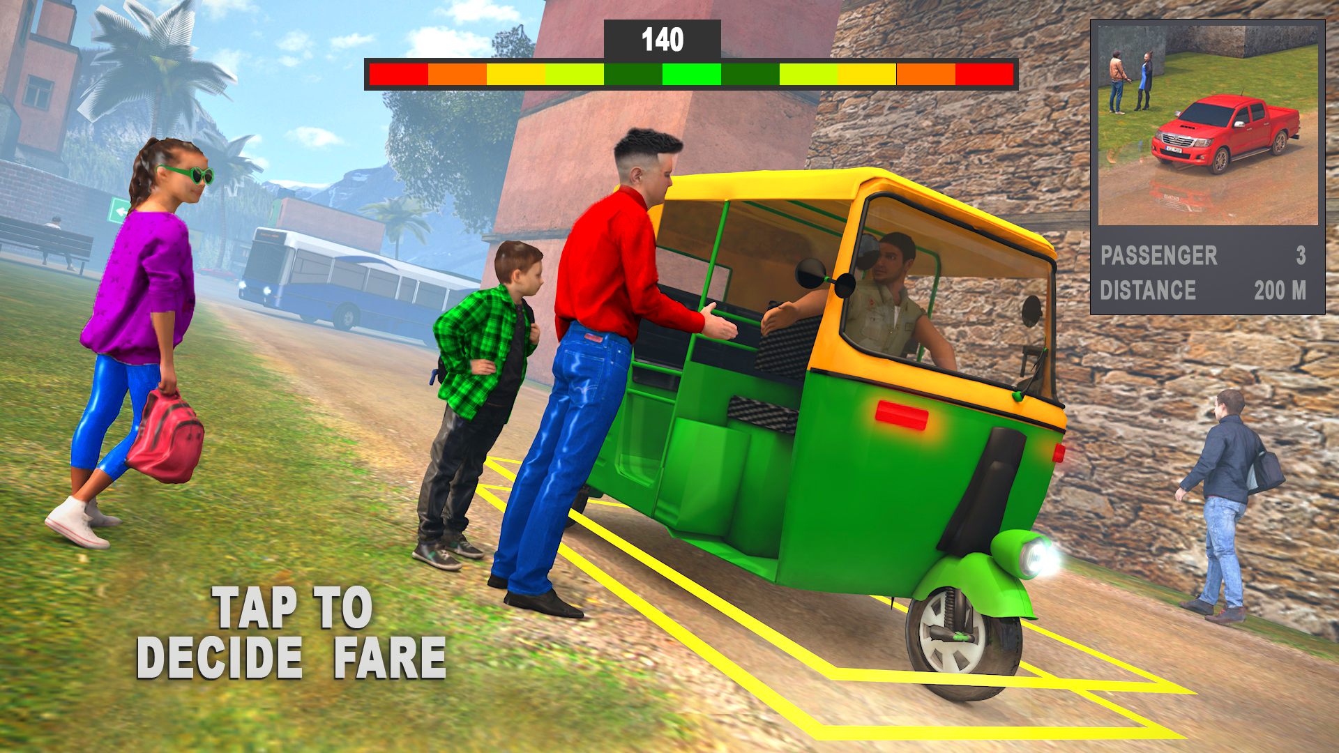 اسکرین شات 2 بازی Rickshaw Game Offline -Tuk Tuk