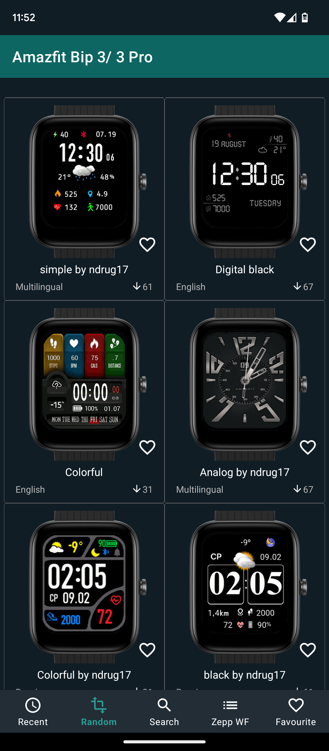 اسکرین شات 4 برنامه Watchfaces Amazfit Bip 3/5 & U