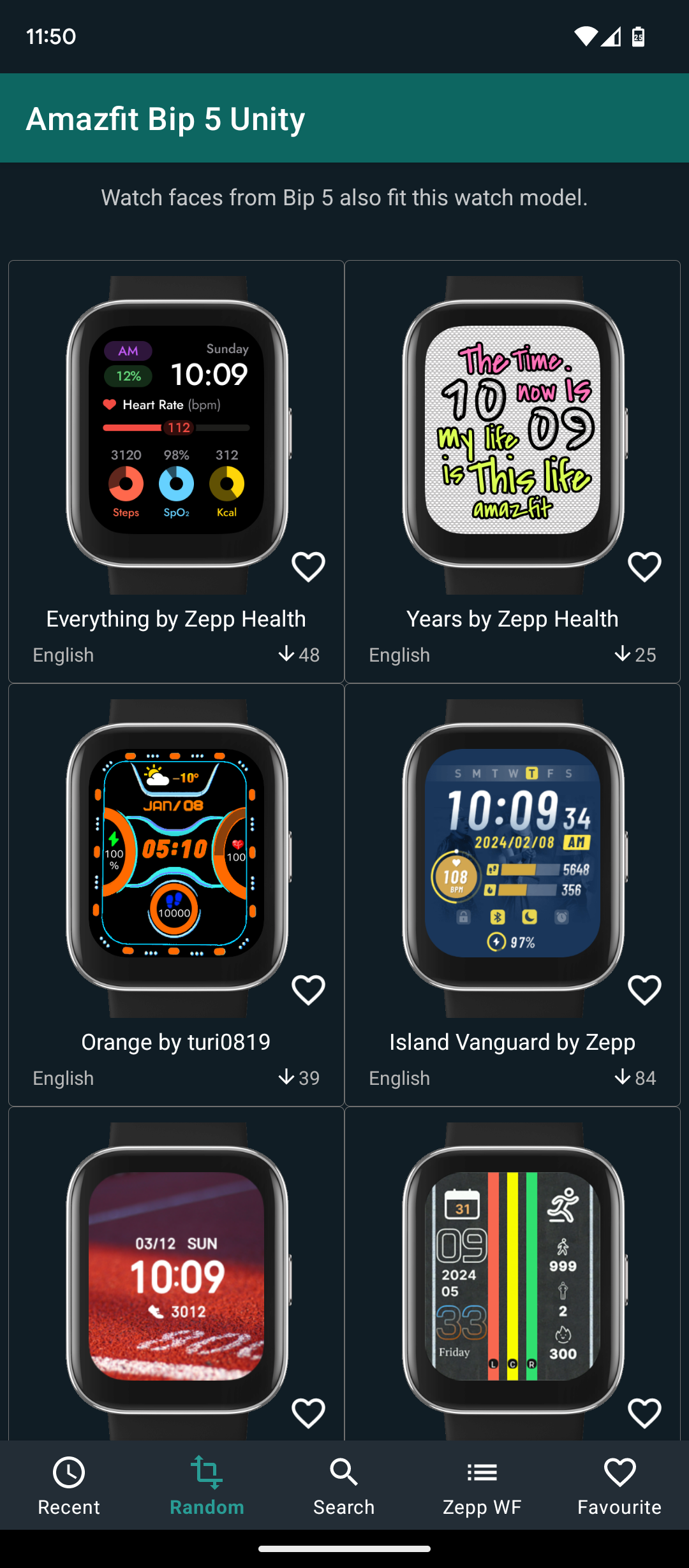 اسکرین شات 2 برنامه Watchfaces Amazfit Bip 3/5 & U
