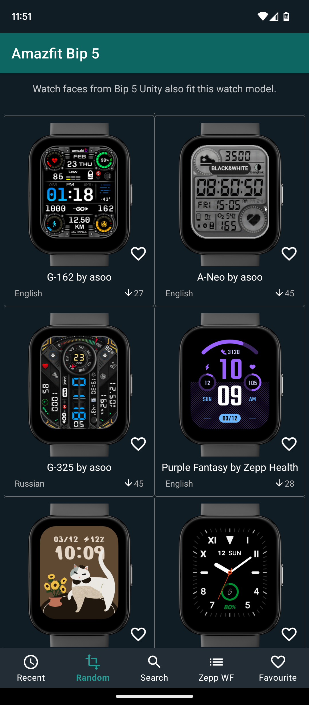 اسکرین شات 3 برنامه Watchfaces Amazfit Bip 3/5 & U