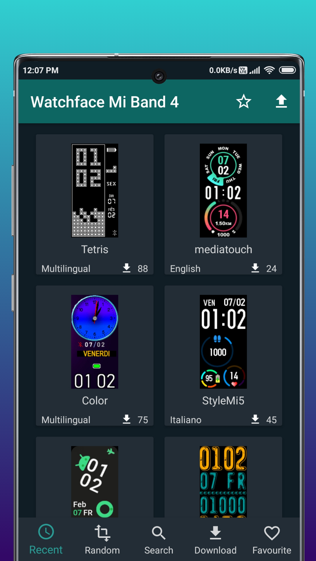 اسکرین شات 2 برنامه Watchfaces for Mi Band 4