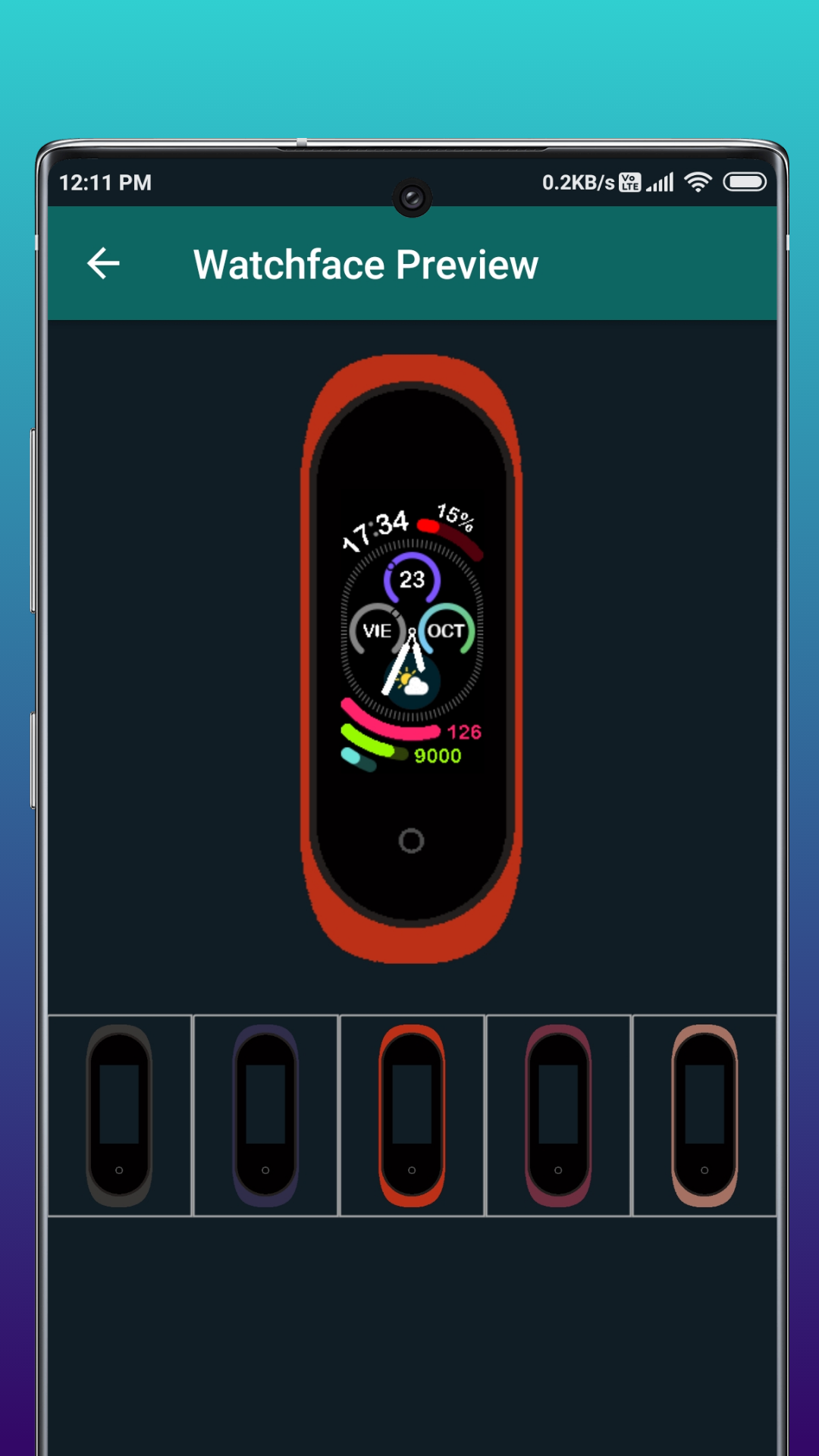 اسکرین شات 4 برنامه Watchfaces for Mi Band 4