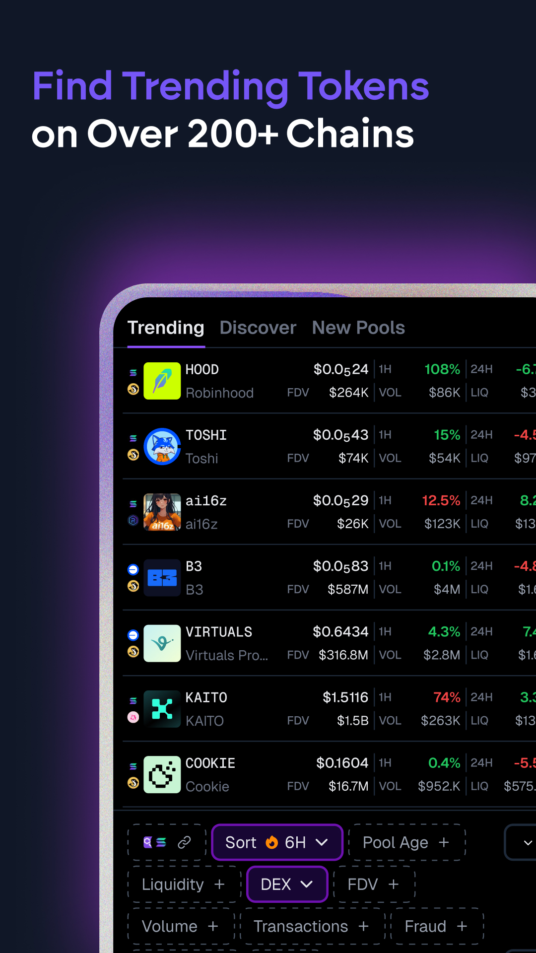 اسکرین شات 2 برنامه GeckoTerminal: DEX Tracker