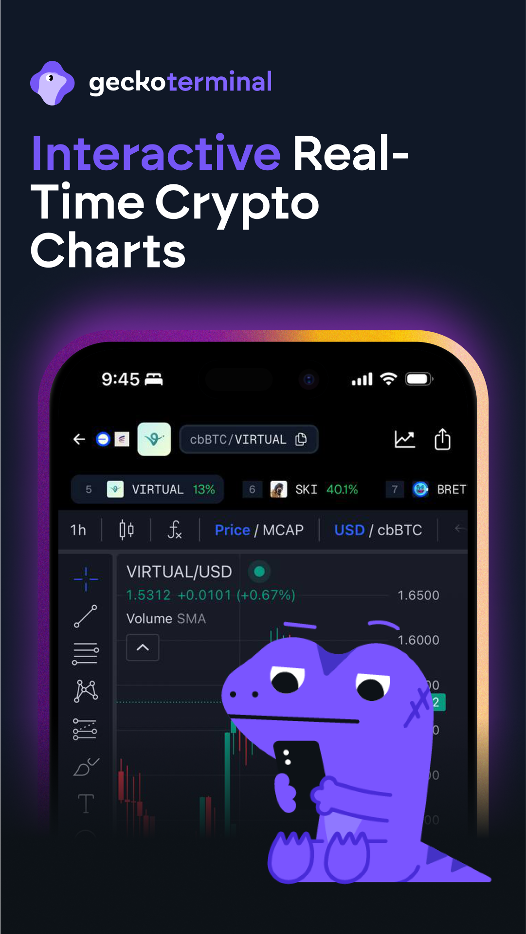 اسکرین شات 1 برنامه GeckoTerminal: DEX Tracker